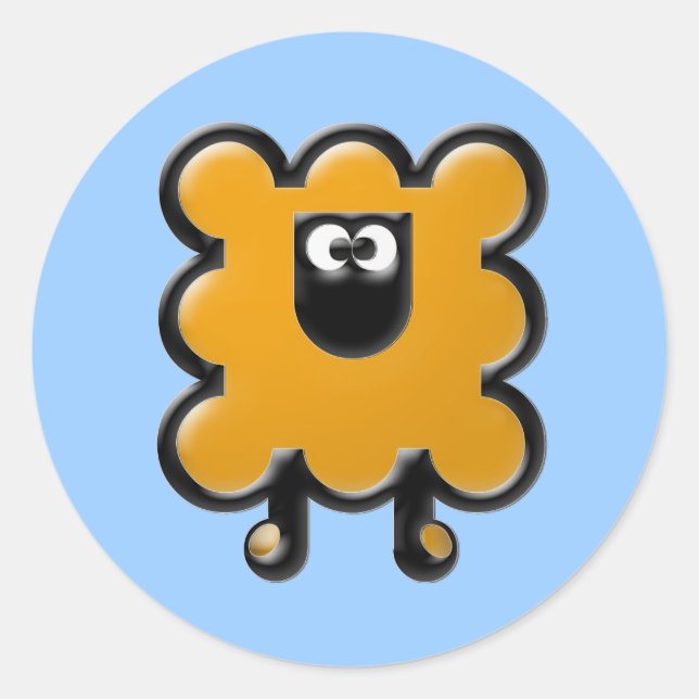 Adesivo Redondo laranja (Frente)