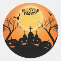 Laranja Black Halloween Party Pumpkin Graveyard