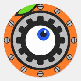 Adesivo Redondo Laranja De Carrinho