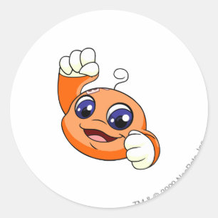 Adesivo Redondo Laranja de Kiko
