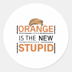 Adesivo Redondo Laranja É a Nova Piada Idiota do Trump