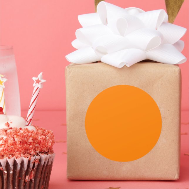 Adesivo Redondo Laranja Grande (Festa)