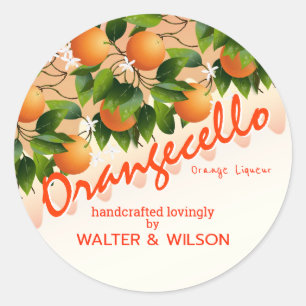 Adesivo Redondo Laranja Moderna Orangecello