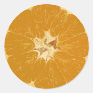 Adesivo Redondo laranja. realista.