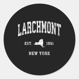 Adesivo Redondo Larchmont New York Ny Athletic Sports