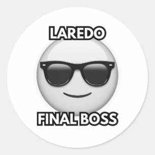 Adesivo Redondo Laredo Chefe Final Emoji Legal