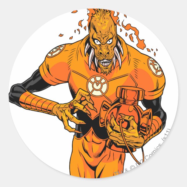 Adesivo Redondo Larfleeze - Agente Laranja 4 (Frente)