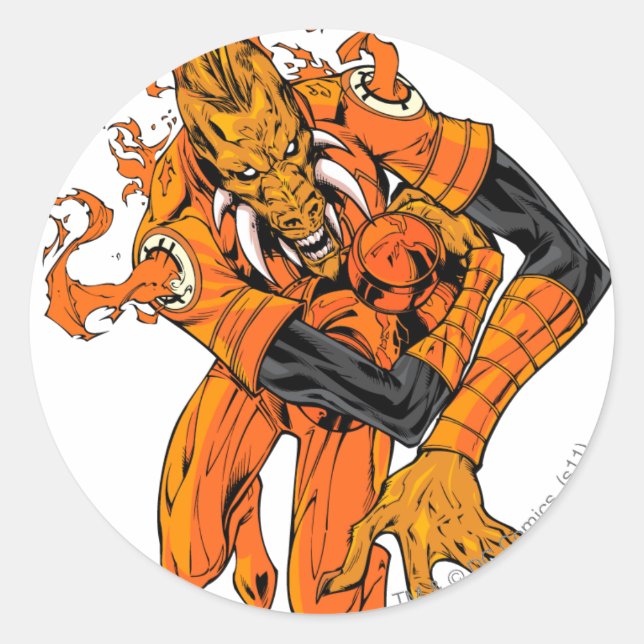 Adesivo Redondo Larfleeze - Agente Laranja 7 (Frente)