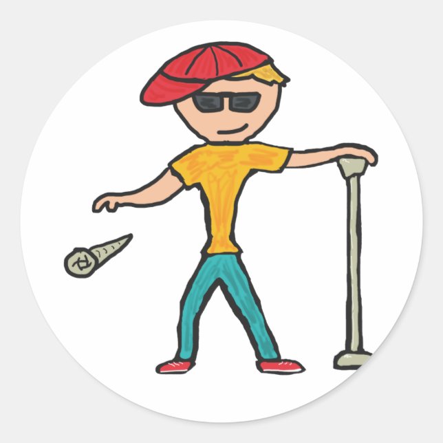 Adesivo Redondo Largar O Microfone (Frente)