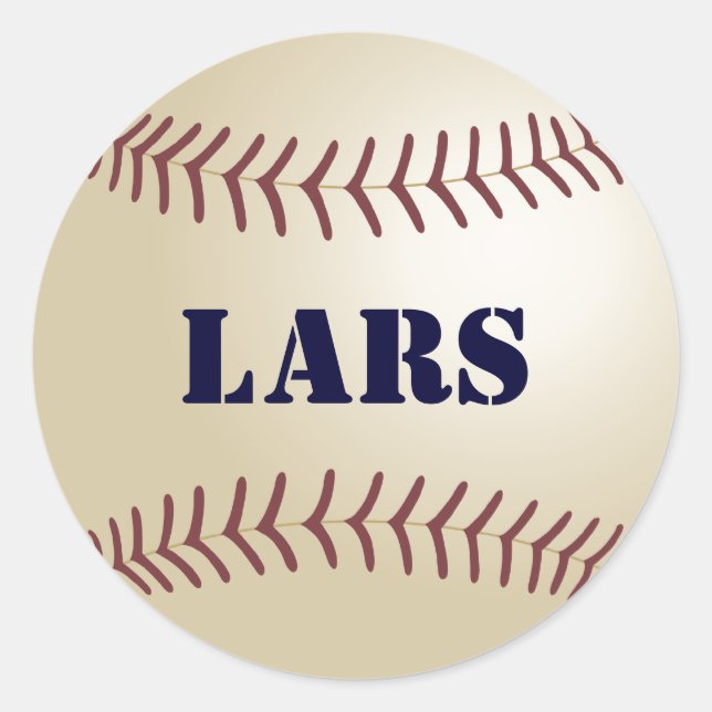 Adesivo Redondo Lars Baseball Sticker / Selo (Frente)