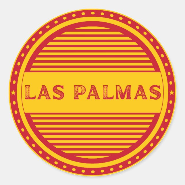Adesivo Redondo Las Palmas City Pride Emblem – Spanish Identity (Frente)