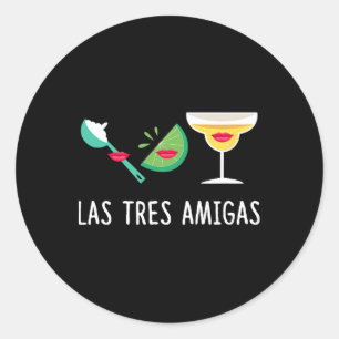 Adesivo Redondo Las Tres Amigas - Cinco de Mayo - Mexicano Engraça