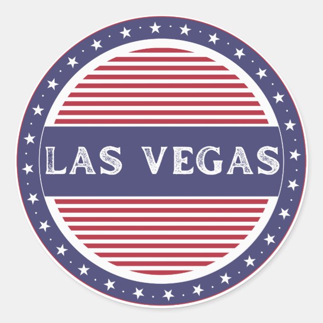 Adesivo Redondo Las Vegas City Pride Emblem – American Identity (Frente)