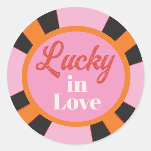 Adesivo Redondo Las Vegas Mod Poker Chip (Frente)