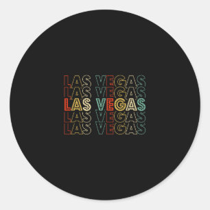Adesivo Redondo Las Vegas Nevada Vintage Anos 70 80 Lembrança Féri