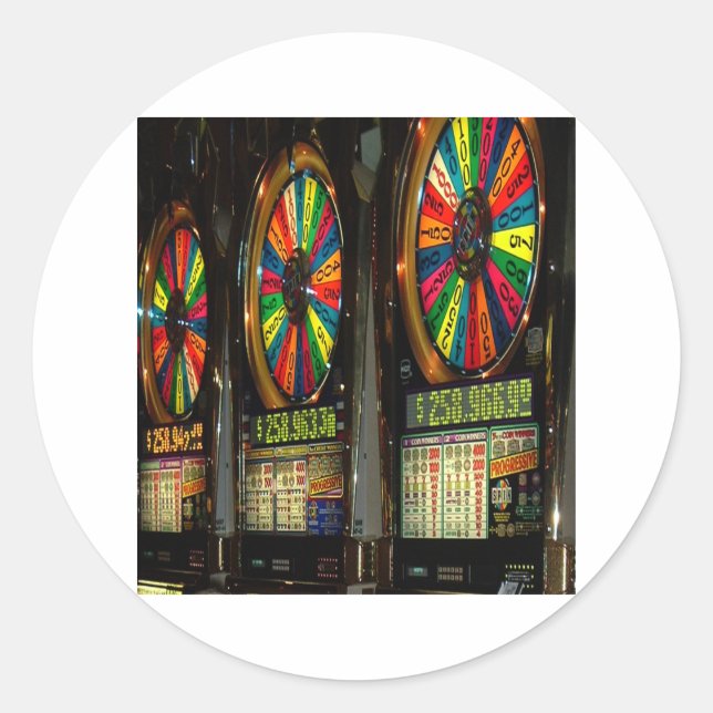 Adesivo Redondo Las VEGAS-SLOTS (Frente)