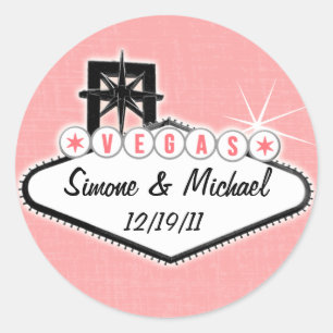 Adesivo Redondo Las Vegas Sticker