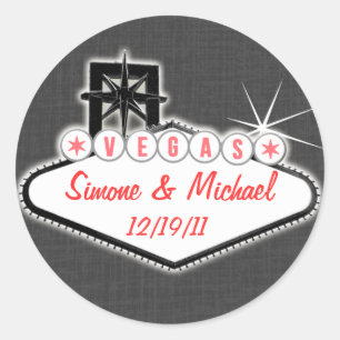 Adesivo Redondo Las Vegas Sticker