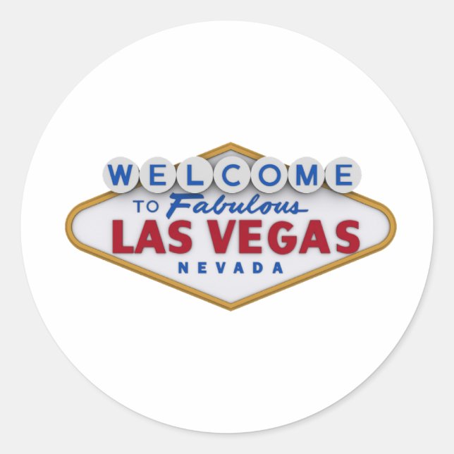 Adesivo Redondo Las Vegas sticker and decal (Frente)