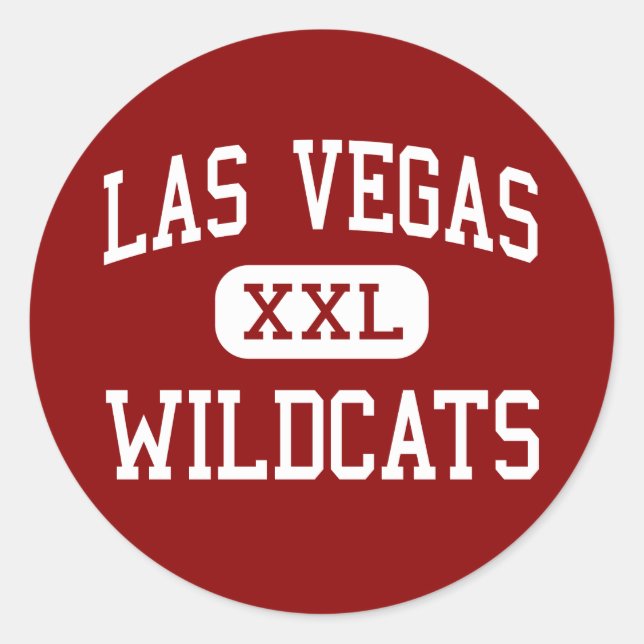 Adesivo Redondo Las Vegas - Wildcats - High - Las Vegas Nevada (Frente)