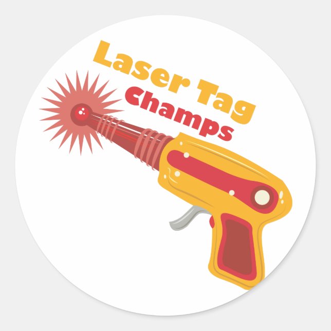 Adesivo Redondo Laser Tag Champs (Frente)