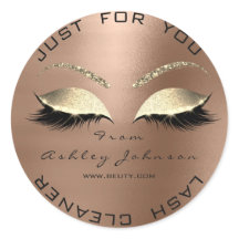 Lash Cleaner de Lash Ouro Glitter Salon Branco