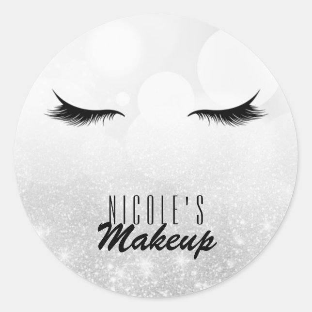 Adesivo Redondo Lashes Eyelashes Extensões Silver Beauty Personali (Frente)