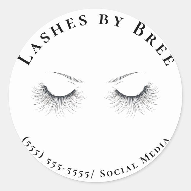 Adesivo Redondo Lashes Eyelashes Lash Extensions Beleza (Frente)