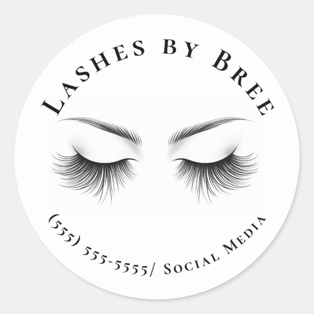 Adesivo Redondo Lashes Longos Eyelash Extensions Beleza (Frente)
