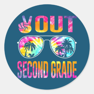 Adesivo Redondo Last Day Of School Peace Out Second 2nd Grade