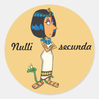 Adesivo Redondo Latim: Nulli secunda
