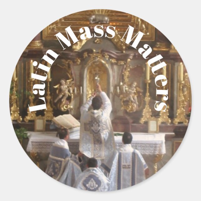 Adesivo Redondo Latin Mass Matters Aufkleber (Frente)