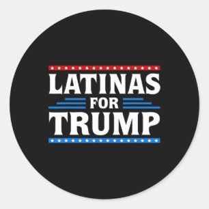Adesivo Redondo Latinas Para Trump 2024 Eleições Mulheres Latina