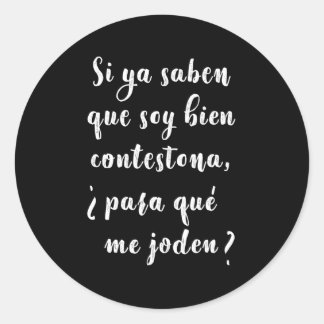 Adesivo Redondo Latino dizendo Camisa Para Hispanos