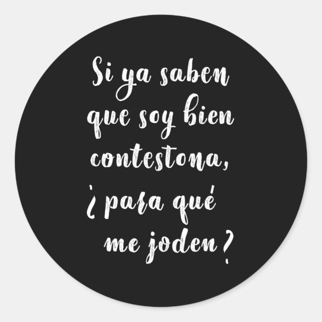 Adesivo Redondo Latino dizendo Camisa Para Hispanos (Frente)