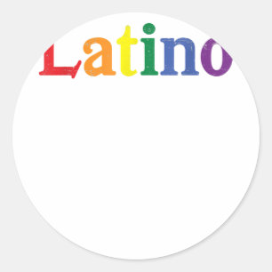 Adesivo Redondo Latino Gay LGBT - Design do arco-íris em relevo