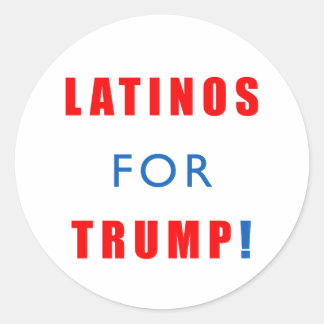 Adesivo Redondo Latinos para Donald Trump