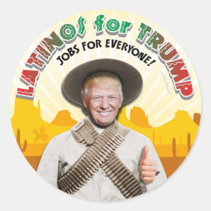 Adesivo Redondo LATINOS PARA o TRUNFO Pancho Villa