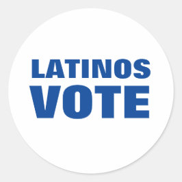 Adesivo Redondo Latinos Voto voto latino azul e branco moderno