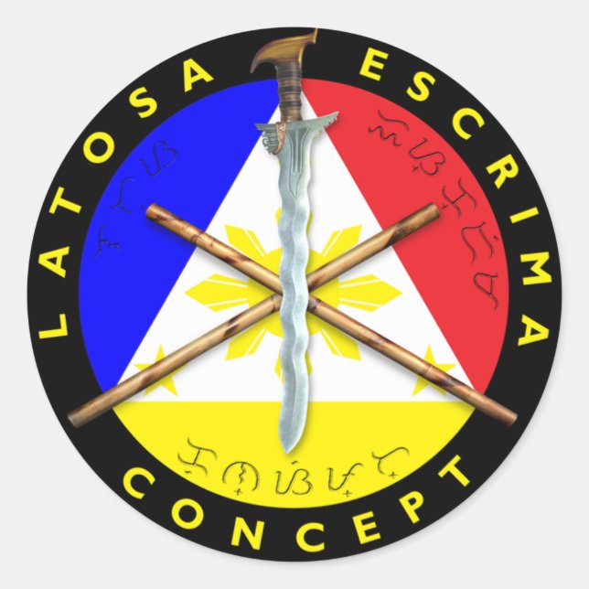 Adesivo Redondo Latosa Escrima Stickers (Frente)