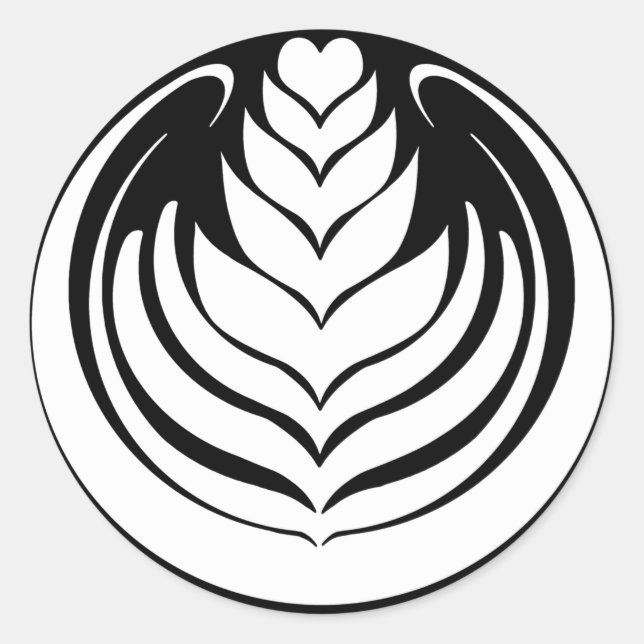 Adesivo Redondo Latte Art Tulip (Frente)