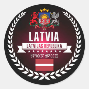 Adesivo Redondo Latvia