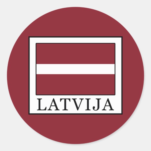 Adesivo Redondo Latvija (Frente)