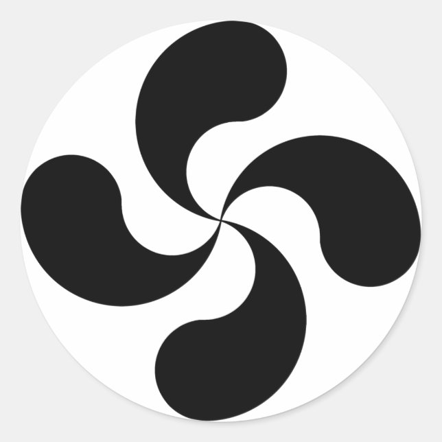 Adesivo Redondo lauburu cruz basca corridas sticker (Frente)