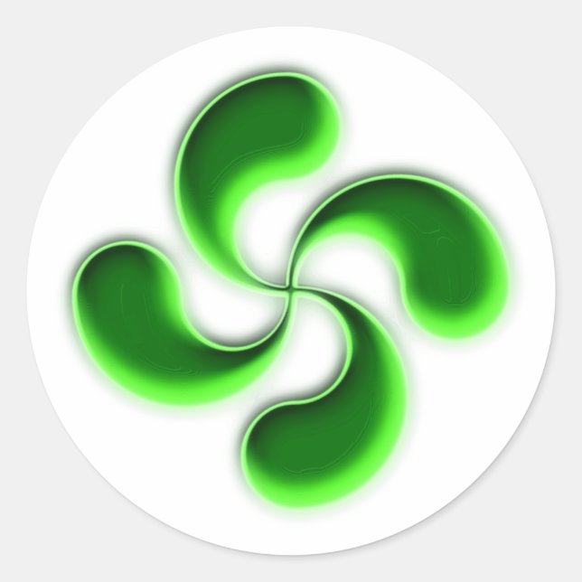 Adesivo Redondo lauburu cruz basca cross basque (Frente)