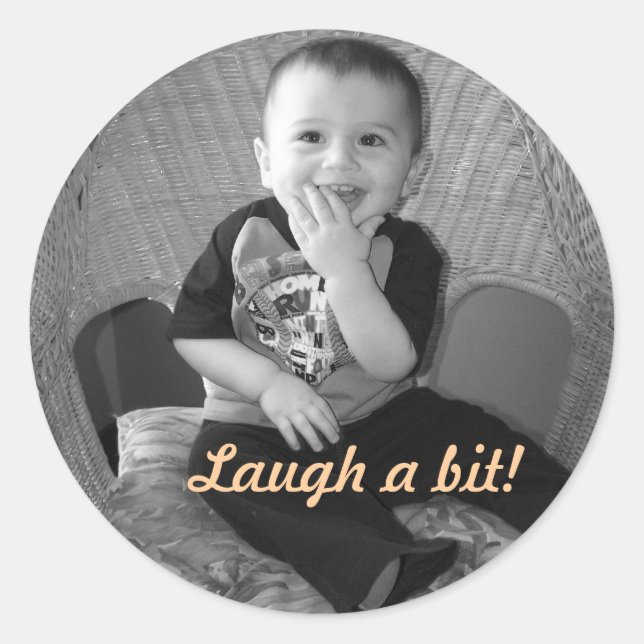 Adesivo Redondo Laugh Sticker (Frente)