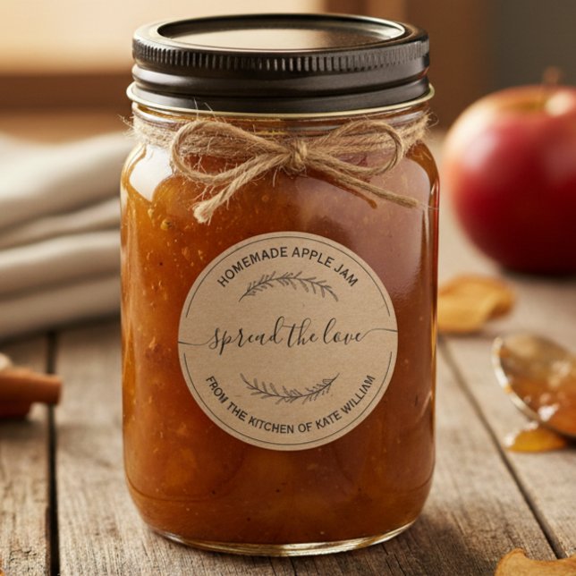 Adesivo Redondo Laurel Personalizado Espalha o amor (Criador carregado)