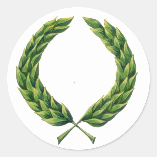 Adesivo Redondo Laurel Wreath Stickers (Frente)