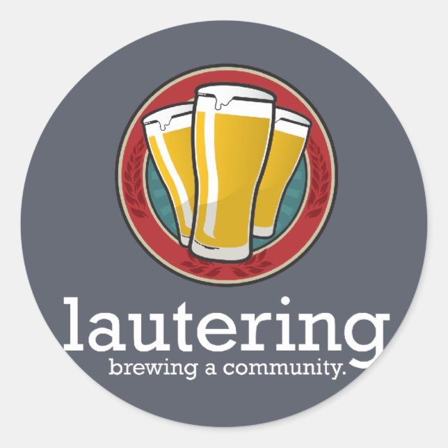 Adesivo Redondo Lautering Round Sticker - Folha (Frente)