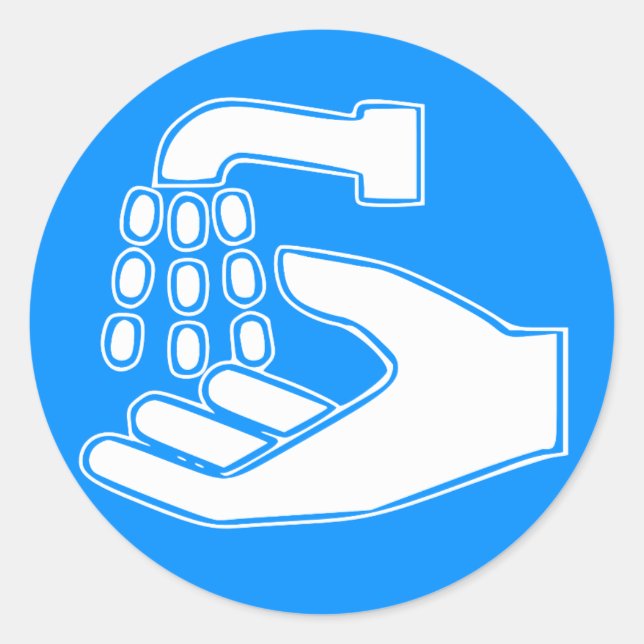 Adesivo Redondo Lavagem manual (Frente)